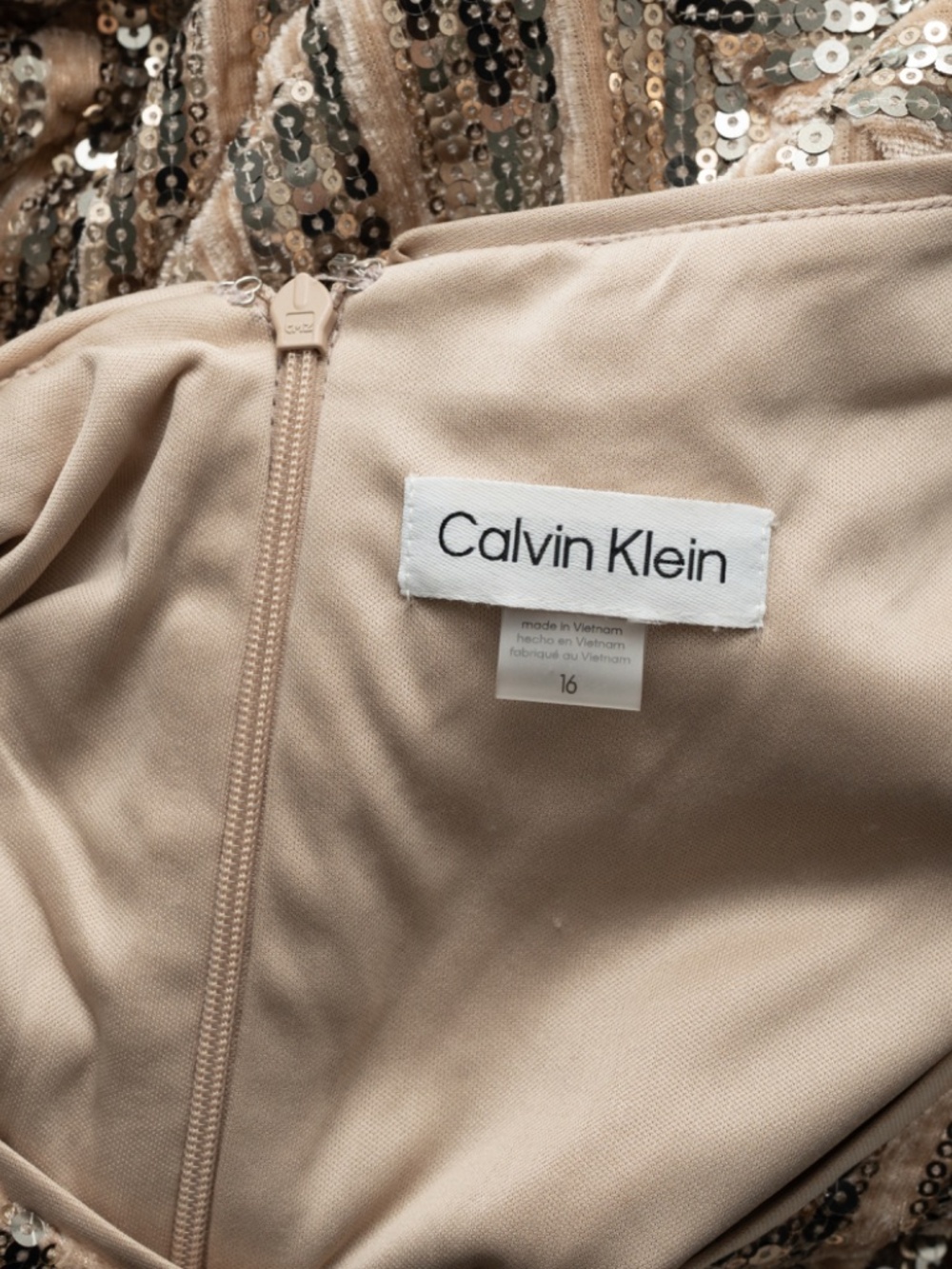 Calvin Klein - Sequin Sleeveless Midi Dress‎ - Picture 4 of 12